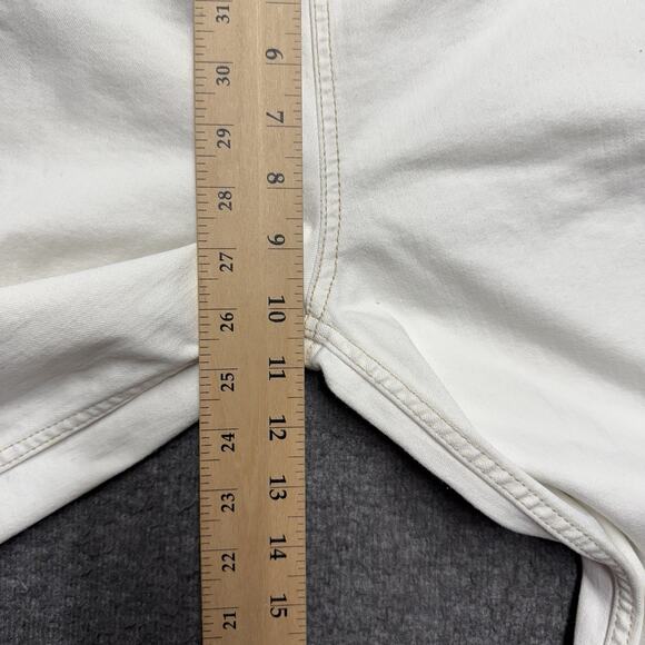 Pilcro and the Letterpress Wide Leg Pants Womens 27 White Anthropologie Buttons - Picture 8 of 10